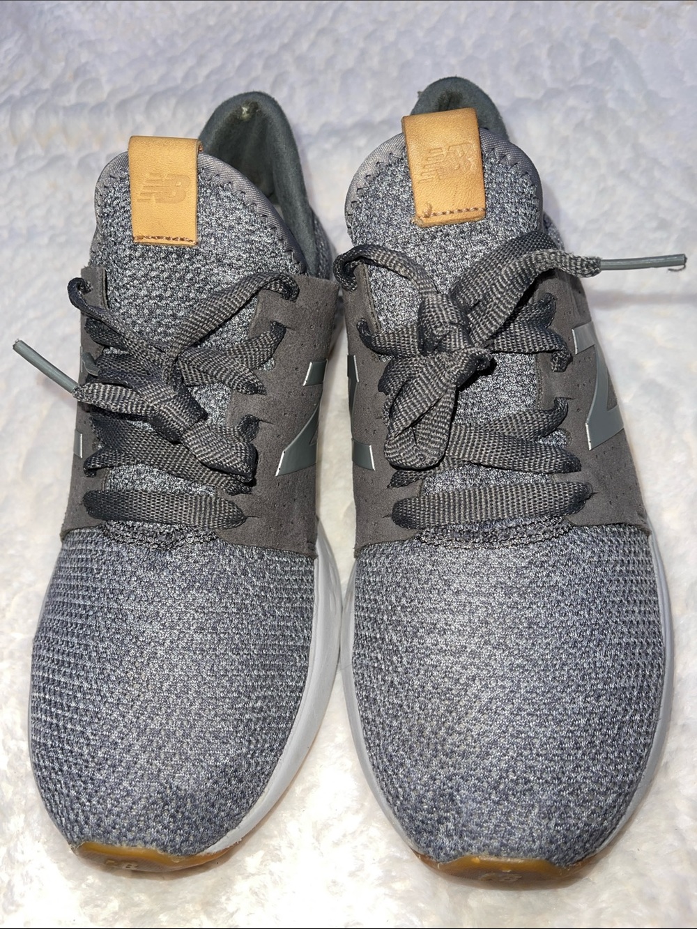 New Balance Men's Gray Knit Running Shoes